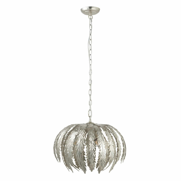 Designerska lampa wisząca do jadalni srebrna Delphine OUTLET