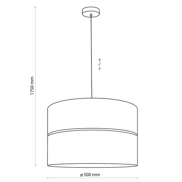 Lampa glamour wisząca Hilton 4771 TK Lighting z tkaniny biała złota