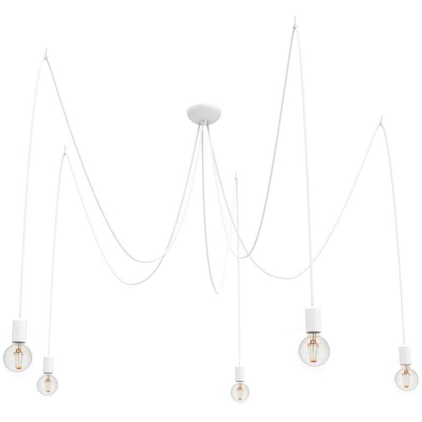 LAMPA wisząca SPIDER 9744 Nowodvorski metalowa OPRAWA pająk zwis kable biała