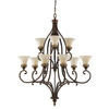 Lampa wisząca FE-DRAWING-ROOM9 9-punktowa nad stół brązowa