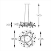Kryształowa Lampa wisząca Maia MD3481-1S-3BCT LED 26W 3000-6000K czarny
