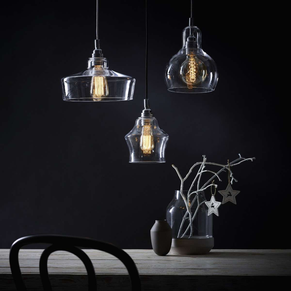 LAMPA wisząca LONGIS II 10134109 Kaspa kulista OPRAWA szklany ZWIS loftowy przezroczysty