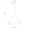 Metalowa lampa zwis CONO 10061 stożkowa nad stół beżowy