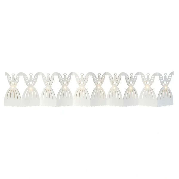 Bożonarodzeniowe aniołki 10 LED 0,6W 1m białe ciepłe