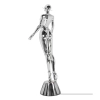 Stojąca lampa do salonu CYBER WOMAN MSE1501100513 LED 4W srebrna