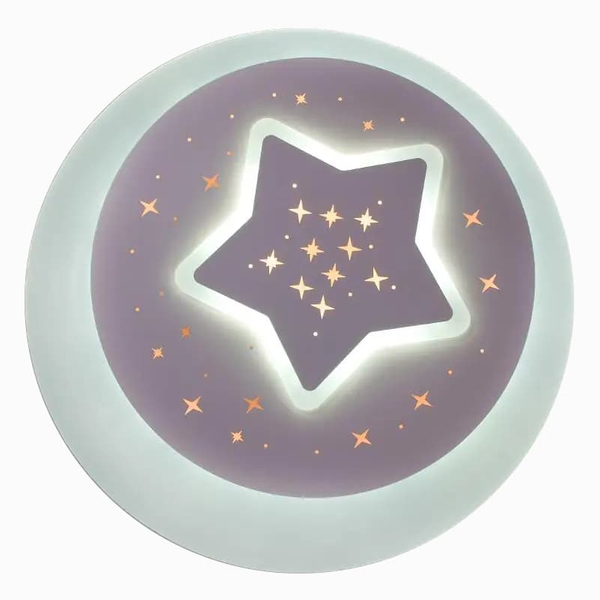 LAMPA sufitowa VEN P-798/9 dekoracyjna OPRAWA gwiazdy LED 74W plafon biały