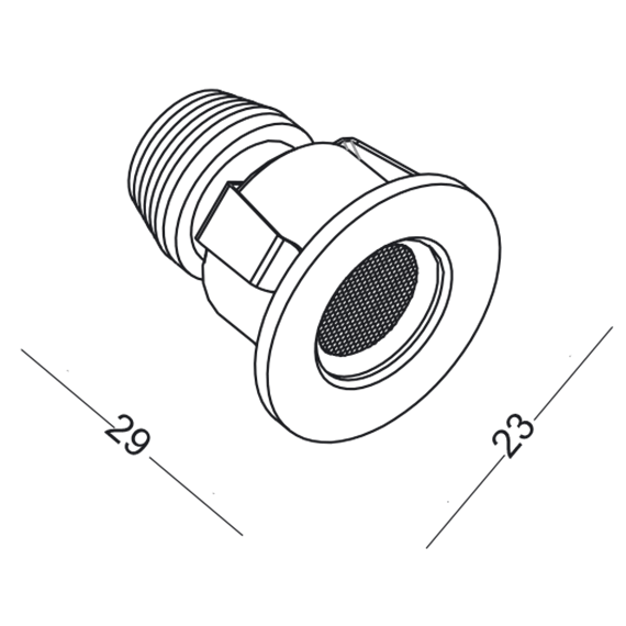 Metalowa lampa sufitowa POINT 2880A1103 LED 1W 3000K oczko czarne
