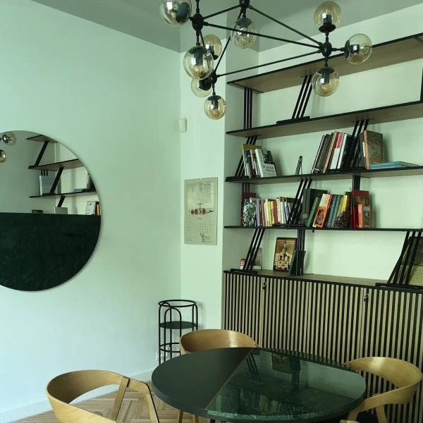 Loftowa lampa wisząca Astrifero ST-9047-10 amber Step molekuły czarna