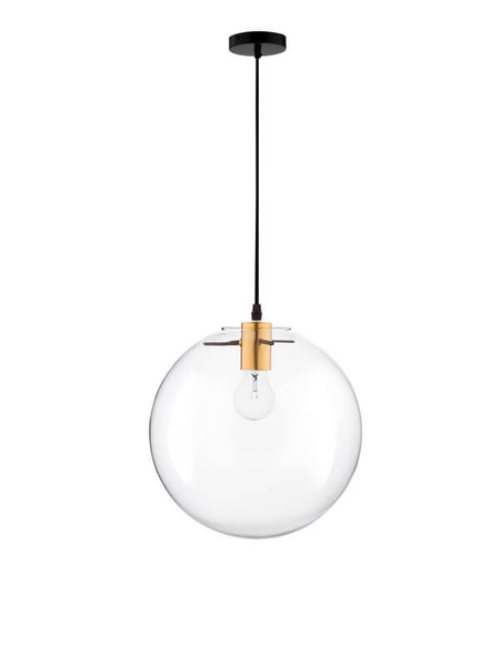 Skandynawska LAMPA wisząca UPATA LE41813 Luces Exclusivas szklana OPRAWA zwis kula przezroczysta