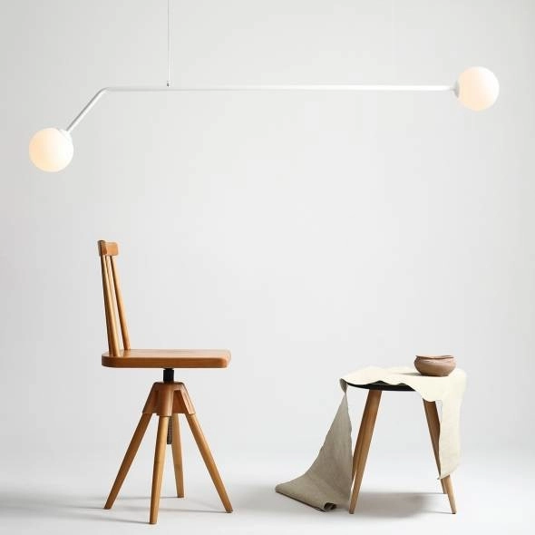 Modernistyczna lampa wisząca PURE 1064H Aldex szklane kule zwis biały