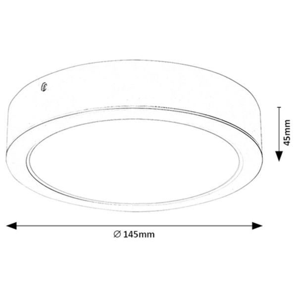 Natynkowa lampa okrągła Shaun 3171 LED 12W 4000K plafon do pokoju biały