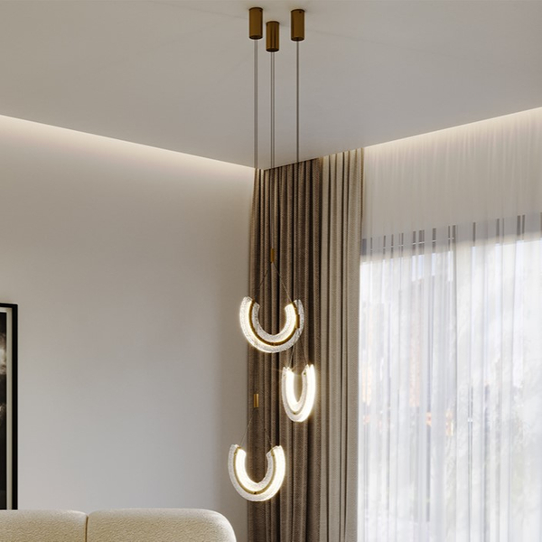 Wisząca lampa Maya P091PL-L18G3K Maytoni LED 10W 3000K łuk złoty