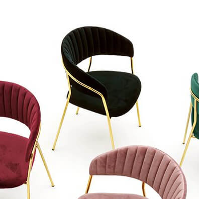 Eleganckie krzesło Margo KH121100121.74 King Home tapicerowane czarne