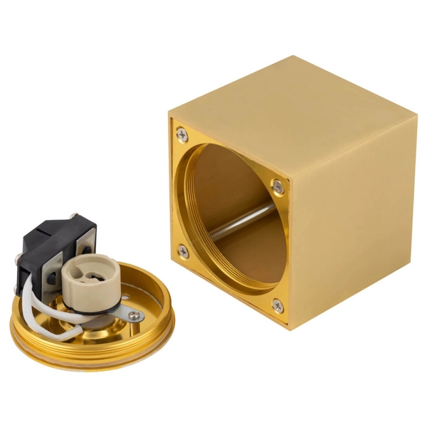 Sufitowa lampa punktowa Parana 10720 IP44 kwadratowa mosiężna złota