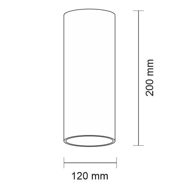 Tuba LAMPA plafon ARAO 7079 Shilo natynkowy downlight sufitowy biały