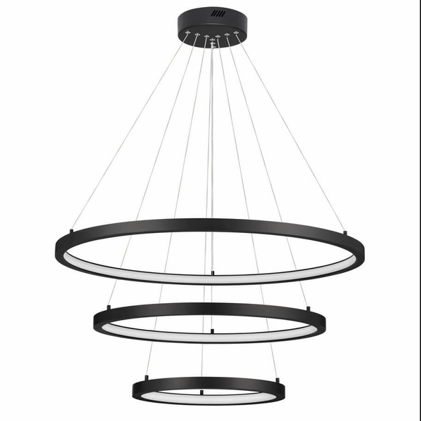 Potrójna lampa zwisowa Irun LE43301 LED 108W 3000K ringi czarna biała