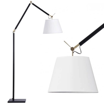 Podłogowa lampa stojąca Zyta AZ4193+AZ2602 Azzardo do sypialni czarna biała