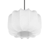 Materiałowa lampa wisząca MADELINE R31971001 do salonu czarny biały