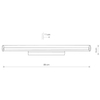 Industrialny kinkiet tuba Ion 8172 Nowodvorski LED 18W 3000K przezroczysty