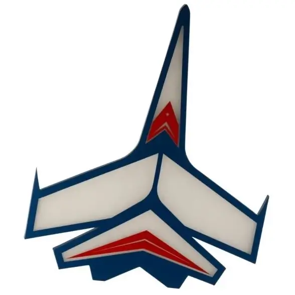 Lampa sufitowa samolot JET Abigali LED 26W odrzutowiec biały