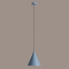 Stożkowa lampa wisząca Form 1108G16 Aldex do przedpokoju niebieska