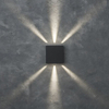 Elewacyjna LAMPA zewnętrzna GEMINI BEAMS 5104005118 Lutec metalowa OPRAWA kinkiet LED 10W 4000K kwadratowy IP54 szary