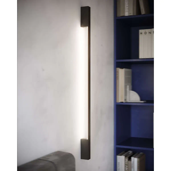 Minimalistyczna lampa ścienna Sappo LED 25W do holu czarna