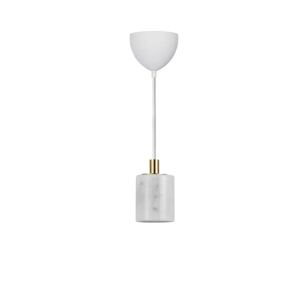 Lampa wisząca marmurowa SIV 45883001 do jadalni biała