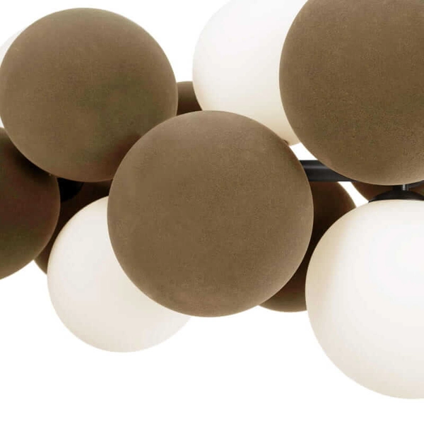 Wisząca lampa molekułowa Vino ABR-GRAPPA-H-B nad stół kule szare białe