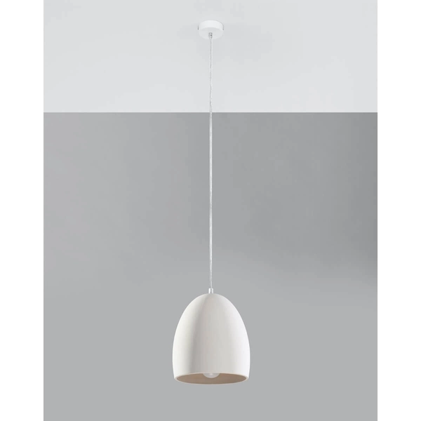 Wisząca lampa sypialniana SL.0848 ceramiczna nad łóżko biała