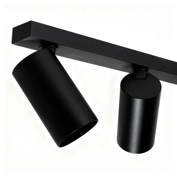 Sufitowa lampa do salonu Bora 1628 listwa z tubkami czarny