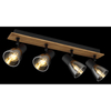 Lampa reflektorowa Claude 54307-4W drewno przydymiona