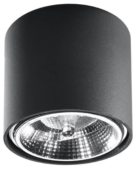 LAMPA sufitowa SL.0697 metalowa OPRAWA spot natynkowy tuba downlight czarny
