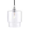 LAMPA wisząca LONGIS IV 10552109 Kaspa szklana OPRAWA zwis przezroczysty czarny