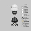Sufitowa wpuszczana lampka Wise DL057-10W3K-W LED 10W 3000K biała