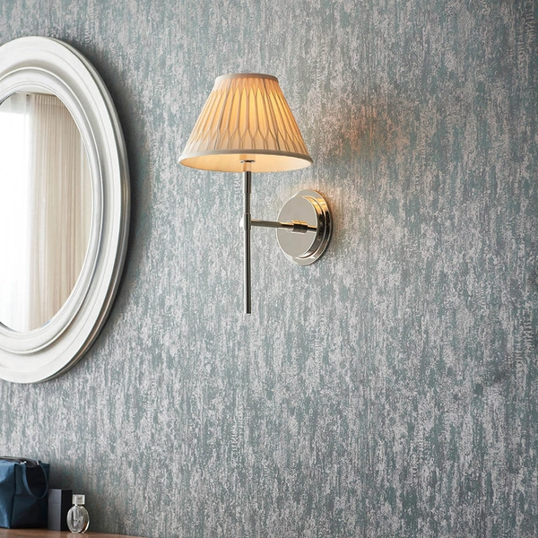 Salonowa lampa ścienna Rennes & Chatsworth 103357 z abażurem nikiel