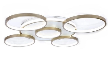 Okrągła lampa sufitowa 444 Domeno LED 120W 3000K-6000K złota