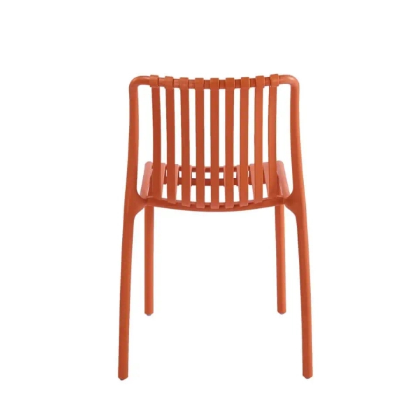 Tarasowe krzesło z podłokietnikami STRIPS pomarańczowe KH1501100383 wys. 78 cm