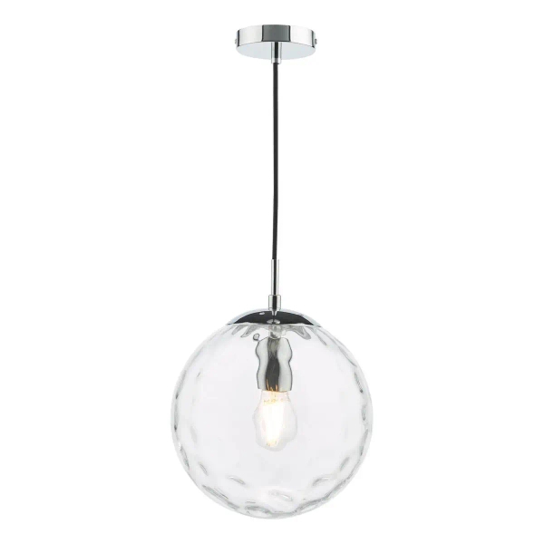 Wisząca lampa do jadalni Ripple SP71-RIP8808 nad stół szklana chrom
