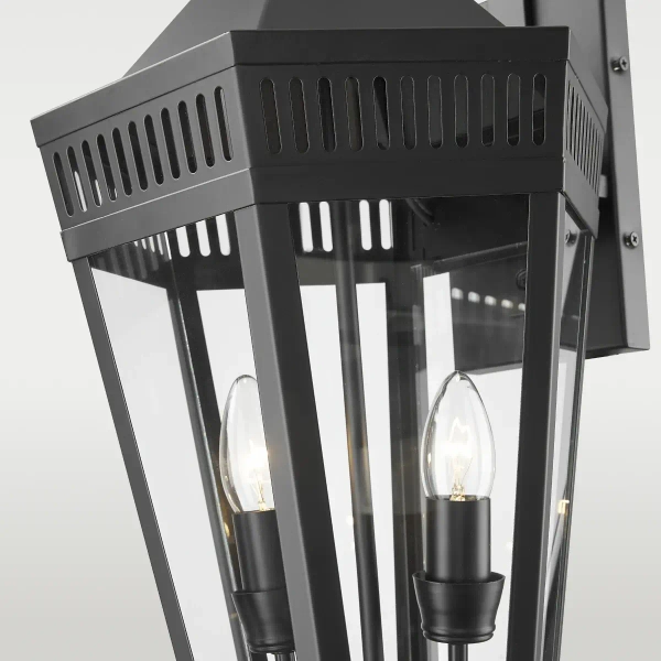 Ścienna lampa zewnętrzna Funchal W02101BK IP23 na taras czarna