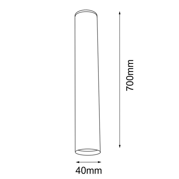Sufitowa lampa Yabu 1090 Shilo spot oczko tuba rura natynkowa czarna