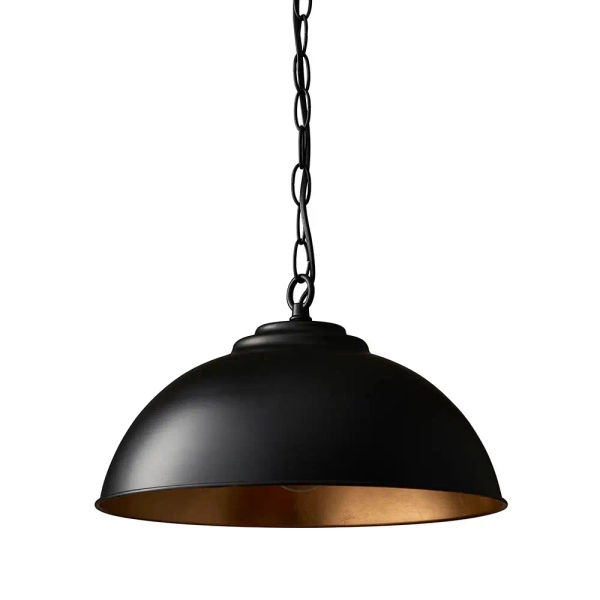 Industrialna lampa wisząca Colman COLMAN-BL do jadalni czarny złoty
