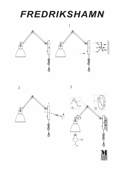 Regulowana lampa ścienna House na wysięgniku biała stal