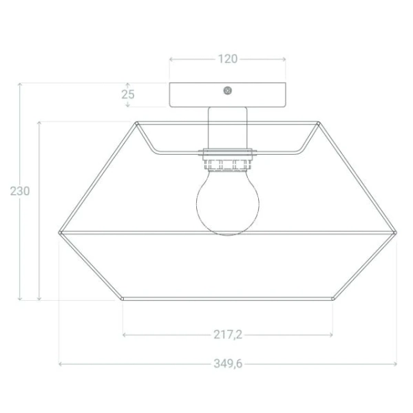 Pleciona lampa sufitowa BOHO ABR-PLEDI Abruzzo z papieru brązowa