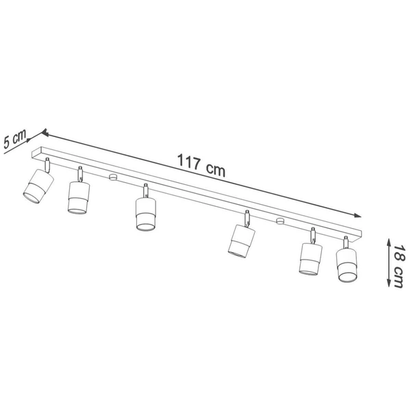Natynkowa lampa salonowa SL.1068 z regulacją czarna chrom