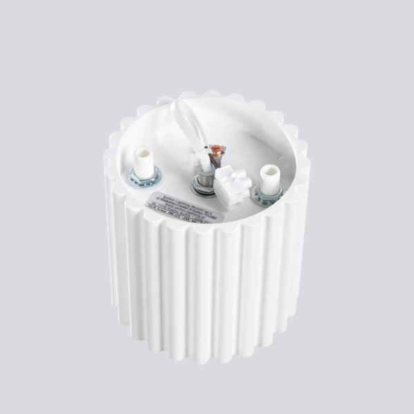 Metalowa lampa sufitowa AURA SL.1779 tubka ryflowana biała