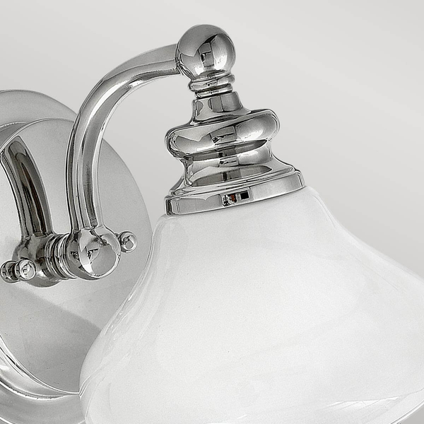Nowoczesny kinkiet Ainsley HK-AINSLEY1-BATH Hinkley IP44 szkło chrom