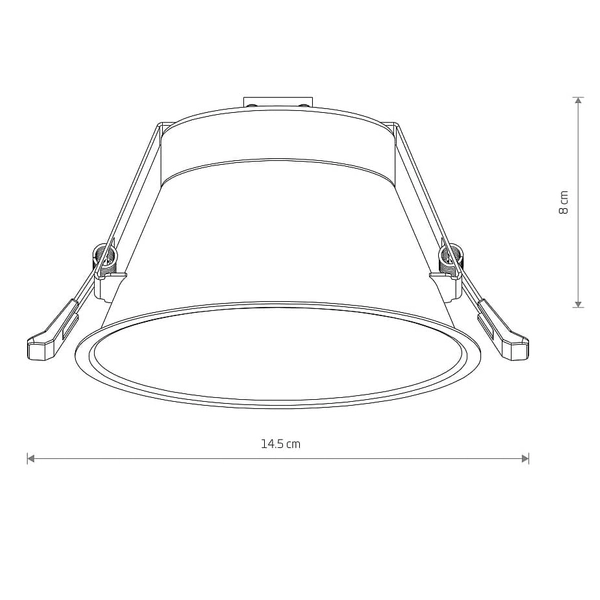 Punktowa lampa oczko Uno 10845 Nowodvorski podtynkowa do garderoby czarna