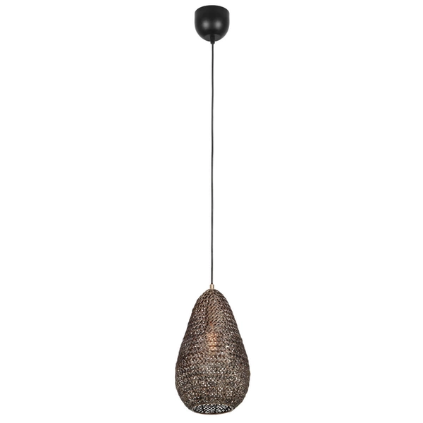 Wisząca lampa ZIVA 365300104 Trio druciana druciak łezka złoty czarny
