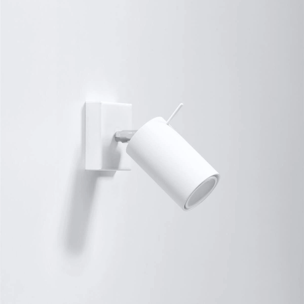 Biała lampa ścienna SL.1024 metalowy reflektorek do czytania